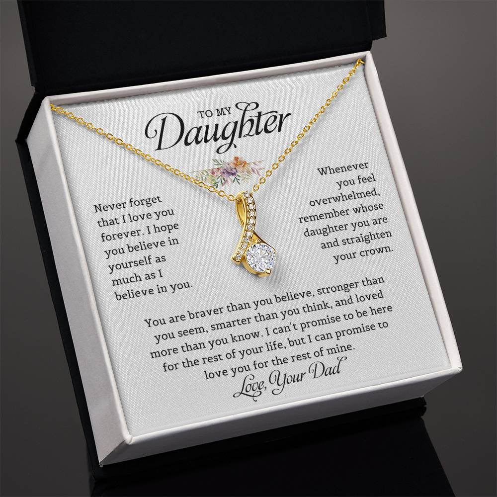 To My Daughter | Never Forget That I Love You - Alluring Beauty necklace